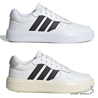 Adidas 休閒鞋 男鞋 女鞋 皮革 Litecourt 白黑/白灰【運動世界】IH0856/JI2162