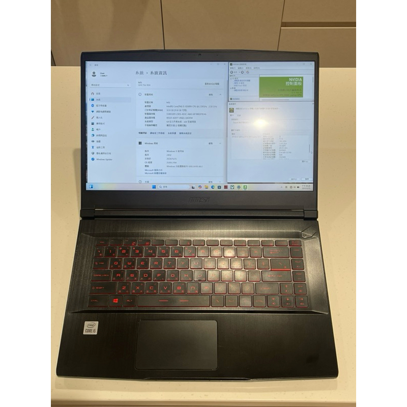 升級款-MSI微星 GF65 Thin 10UE-056TW 15.6吋輕薄電競筆電 (RTX 3060)32G-1TB