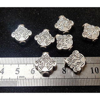 YaYa平價飾品☆ 藏銀配件~15MM蓮花背雲珠一個﹒☆