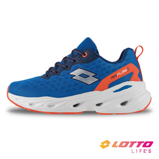 LOTTO樂得 女鞋 大童鞋 AIR FLOW 5 奔速風動 寬楦 跑鞋 運動鞋 [LTK3AKR8846]藍【巷子屋】