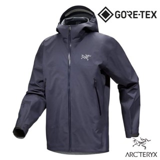 【ARCTERYX 始祖鳥】男 輕量防風 軟殼連帽防水外套 GORE-TEX Beta/黑寶石 X000008584