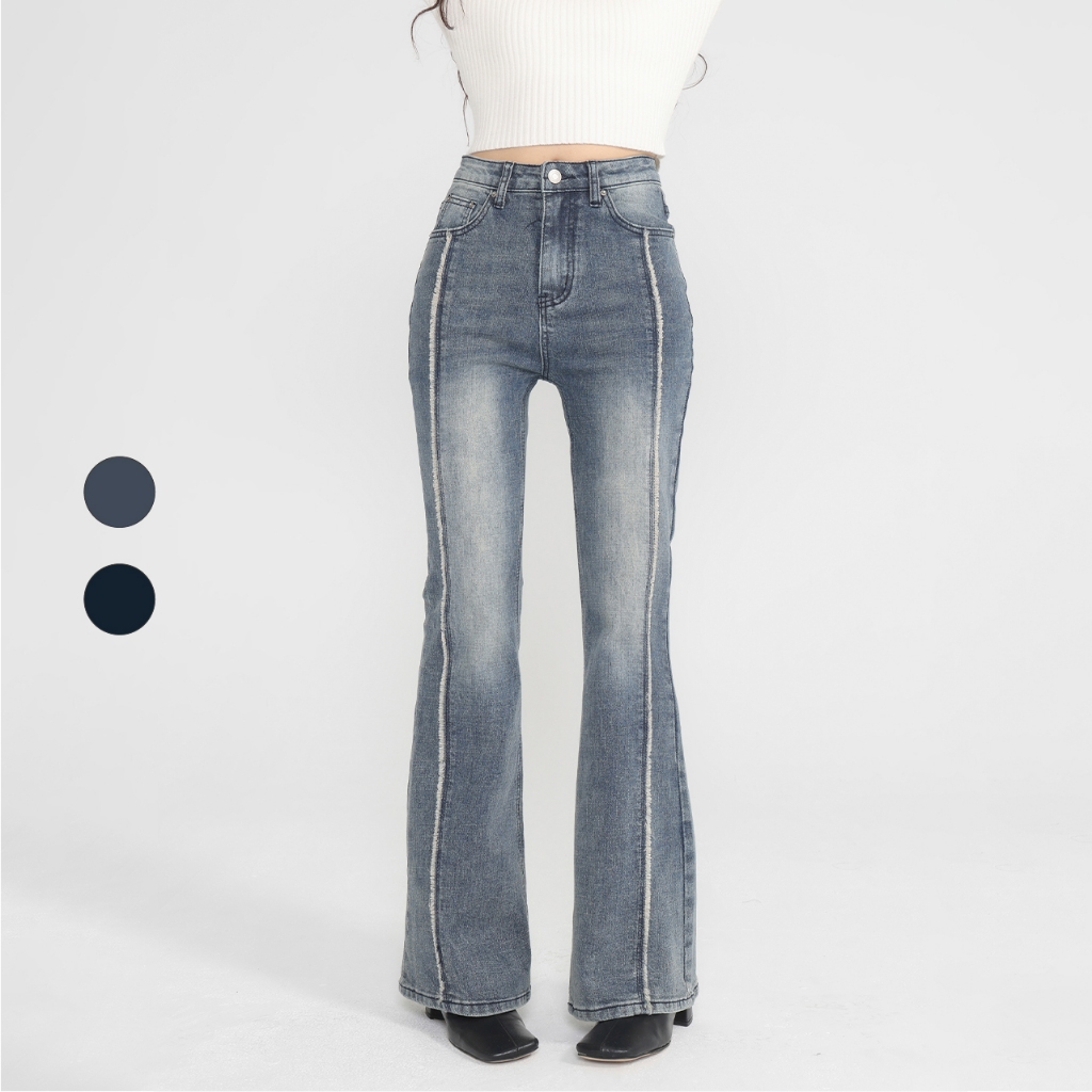 50% Fifty Percent｜復古洗水牛仔喇叭褲｜02483351007