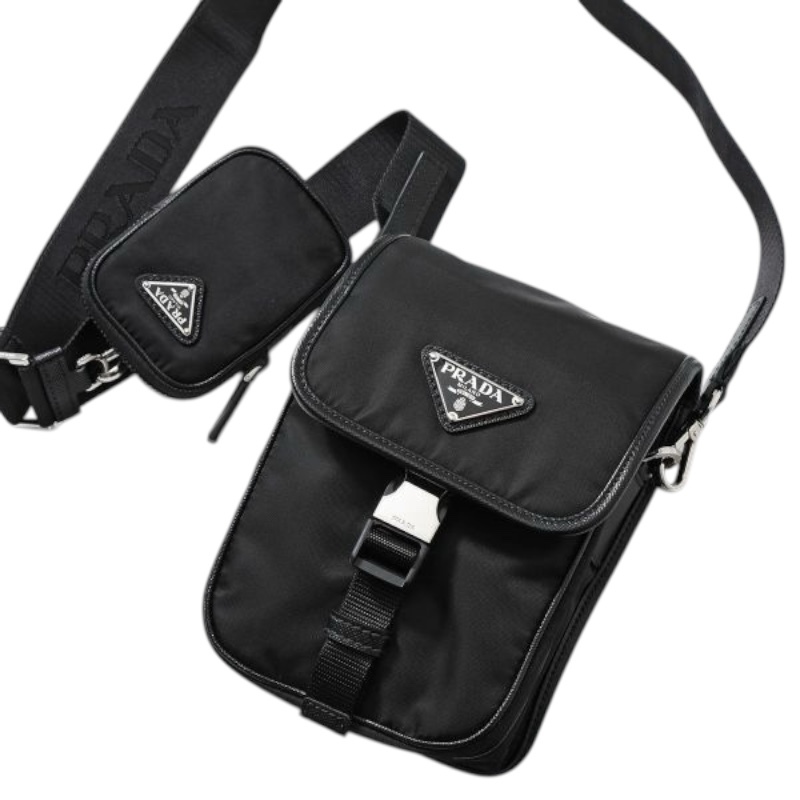 Prada 2VD043 Re-Nylon 及 Saffiano 手機隨身包 附萬用掛包
