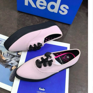 零碼優惠 Keds粉色真皮休閒鞋 帆布鞋 厚底鞋 真皮鞋 休閒女單鞋