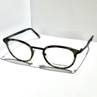 Ermenegildo Zegna 時尚霧迷彩眼鏡 消光黑鏡腳設計 光學鏡框 EZ5048 055