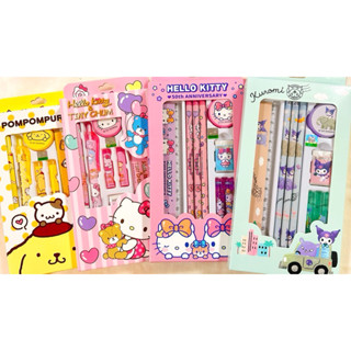 市價$100/三麗鷗Hello Kitty凱蒂貓/酷洛米/布丁狗/7件文具組禮盒