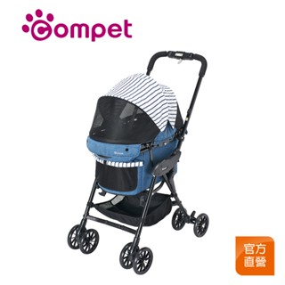 【Compet】milimili EG LONG (牛仔藍) 日本精品寵物手推車｜籃車可分離 中型犬複數犬 加長型推車