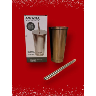 AWANA 城市吸管咖啡杯 500ml 304不鏽鋼 保溫杯 保冷杯 環保杯 飲料杯 保溫瓶 保溫壺 MA-500B