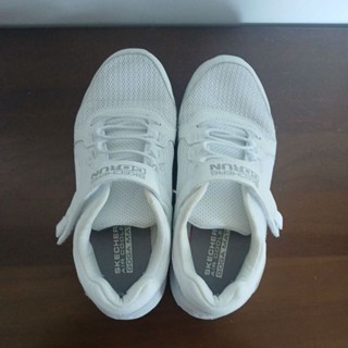 （二手）Skechers兒童運動鞋 小白鞋 魔鬼氈 中童
