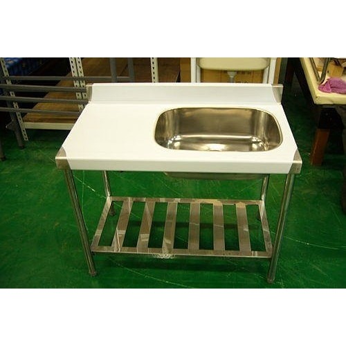 樂居二手家具 台中便宜家2手家具賣場 *流理臺全新100 水槽+平台洗手台 流理台 工作臺*中古餐飲設備買賣