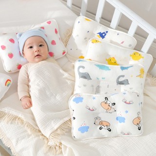 現貨〔嬰兒枕頭】新生兒 定型枕 ♥ 四季通用 枕頭印花 紗布 防偏頭 ♥ 定型枕頭 嬰幼兒 枕頭 定型枕 嬰兒枕
