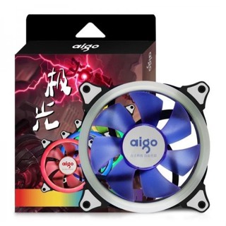 ~逢甲星逵電腦~YAMA aigo 極光12公分 系統風扇 LED持續發光 矽膠防震 藍光 全新品