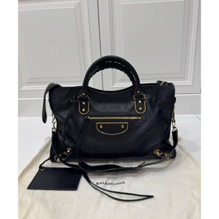 BALENCIAGA 巴黎世家metallic edge city 金框 山羊皮 機車包 手提包 肩揹包 側揹包 斜揹包