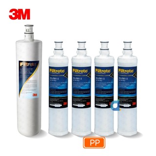 3M 3US-F004-5高密度活性碳濾心搭 3RS-F001-5 SQC前置PP替換濾心4支 (共5支)大大淨水