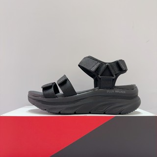SKECHERS D'LUX WALKER 女生 黑色 魔鬼氈 厚底 舒適 涼鞋 119828BBK