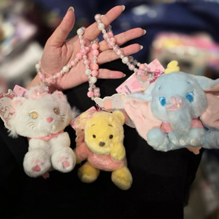 Bunibear. 迪士尼 瑪麗貓 小熊維尼 小飛象 水晶珠鍊娃娃吊飾