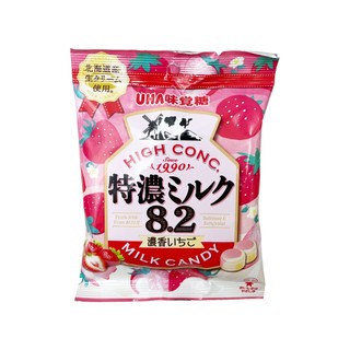 UHA 味覺糖 8.2特濃 牛奶糖 糖果 草莓味 58g【日本】