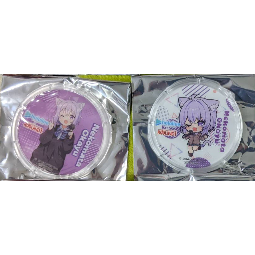 *【現貨】Hololive x Round1 壓克力杯墊 猫又小粥 貓又小粥 おかゆ ねこまた おかゆ Okayu