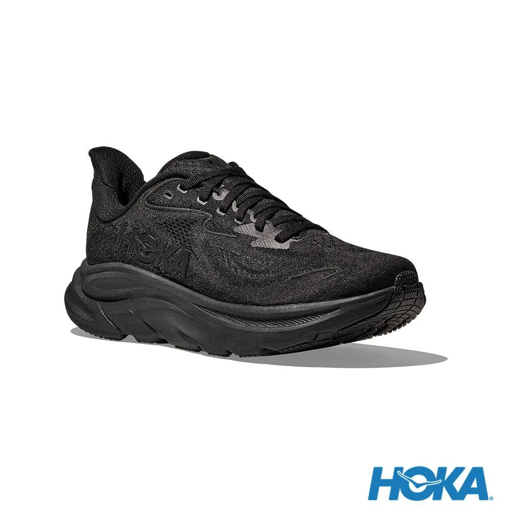 [阿爾卑斯戶外] HOKA 女 Clifton 10 寬楦 路跑鞋 黑 1162050BBLC