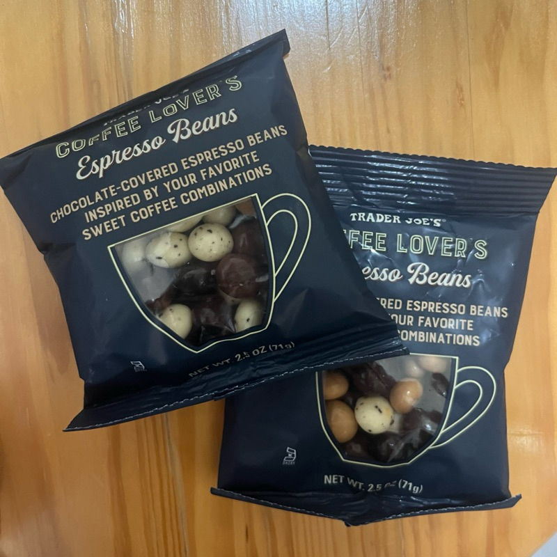 美國 Trader Joe’s 濃縮咖啡豆巧克力 咖啡豆巧克力 巧克力咖啡豆 美國帶回