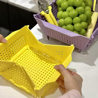 〖 〗摺疊瀝水籃 洗菜籃 洗菜瀝水盆 瀝水籃 可放洗碗機 摺疊收納籃 置物籃 洗菜盆 水果籃 收納籃