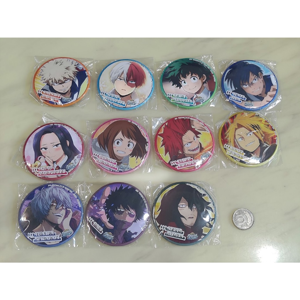 [睡睡蛙小池] 我的英雄學院 徽章 爆豪勝己 轟焦凍 相澤消太 綠谷出久 死柄木 荼毘 八百萬百 上鳴電氣 麗日御茶子