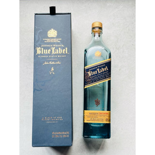Johnny work 約翰走路藍牌威士忌空酒瓶+盒 水瓶 200ml