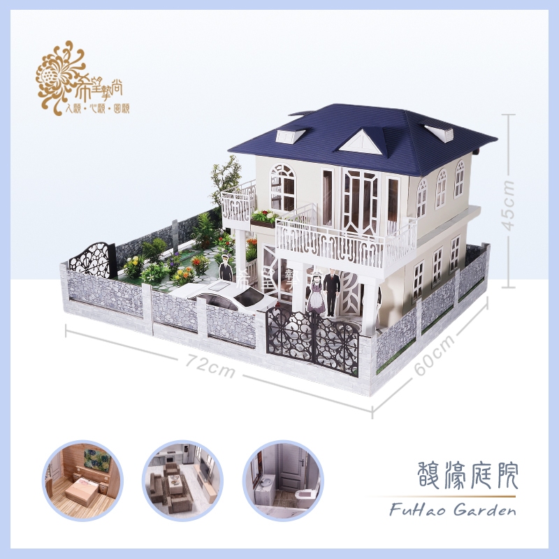 【旺財商行】紙紮房子/馥濠庭園/紙紮屋/別墅/兩層/靈屋/紙紮/往生用品/清明祭祖/殯葬用品/祭祀/普渡/拜拜