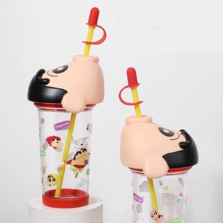 天藍小舖-蠟筆小新嘟嘴吸管杯500ML-單1款-A11115350