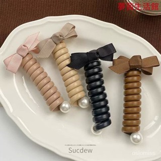 【臺灣發售】髮圈 編髮器 ins泡泡辮編髮頭繩女時尚蝴蝶結髮飾新款電話綫髮圈紮高馬尾髮繩