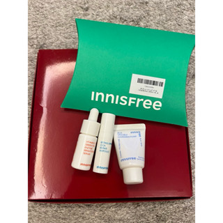 INNISFREE 早c晚安A潔顏雙精體驗組 維他命C淨亮精華 A醇淨膚超修護安瓶 香榧鬥痘潔面乳