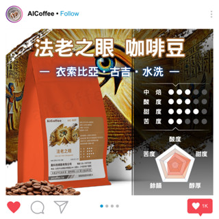 【AICoffee】法老之眼｜半磅咖啡豆｜中焙｜衣索比亞｜水洗處理｜AIC-BEP｜衣索比亞咖啡豆 手沖咖啡 精品咖啡豆