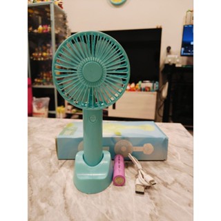全新 桌上手持兩用風扇 USB充電手持風扇 桌上型風扇 附18650電池和充電線