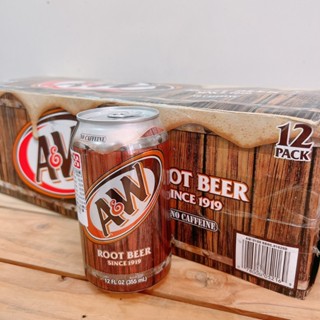 A&W 麥根沙士 A&W Root Beer 355ml 箱購12罐 無咖啡因