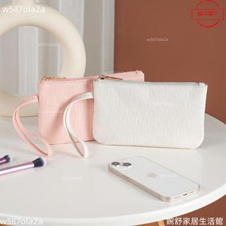 桃園發貨+統編🖤手拿手機包女夏季新款輕便便攜手提包高階迷你防水小巧收納化妝包