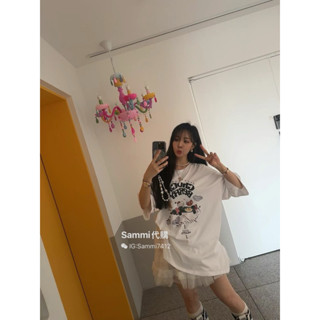 Sammi 韓國代購-東大門 正韓 The palette 太妍歐膩家 凱蒂貓 Kitty 圖案 五分袖上衣