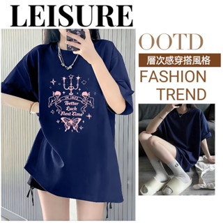 『臺灣出貨』t-shirt 棉t 女 t恤短袖 純棉 t恤短袖 正韓衣服 大尺碼上衣 長版t恤 女生t恤（035）