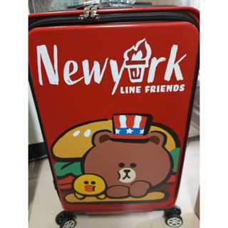 24吋 line friends 城市旅行前開式行李箱（紐約款）