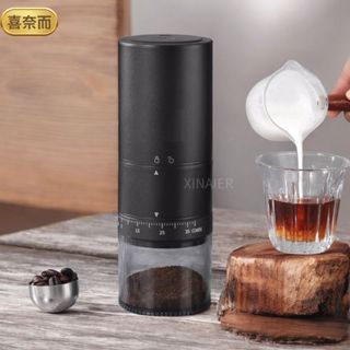 【喜奈而】電動磨豆機 便攜式【快速出貨】 電動錐刀 磨豆機 咖啡研磨不銹鋼磨芯 意式 手沖 小型電動磨豆 輕巧