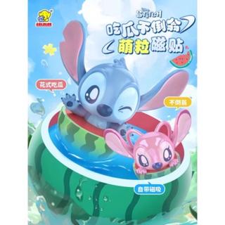 玩具研究中心 現貨 Disney迪士尼 星際寶貝 史迪奇 喫瓜磁鐵不倒翁 1中盒３袋６入