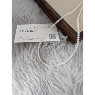 「LZ Gallery 」天然海水無調色極光微瑕日本海水櫻花粉Akoya珍珠項鍊