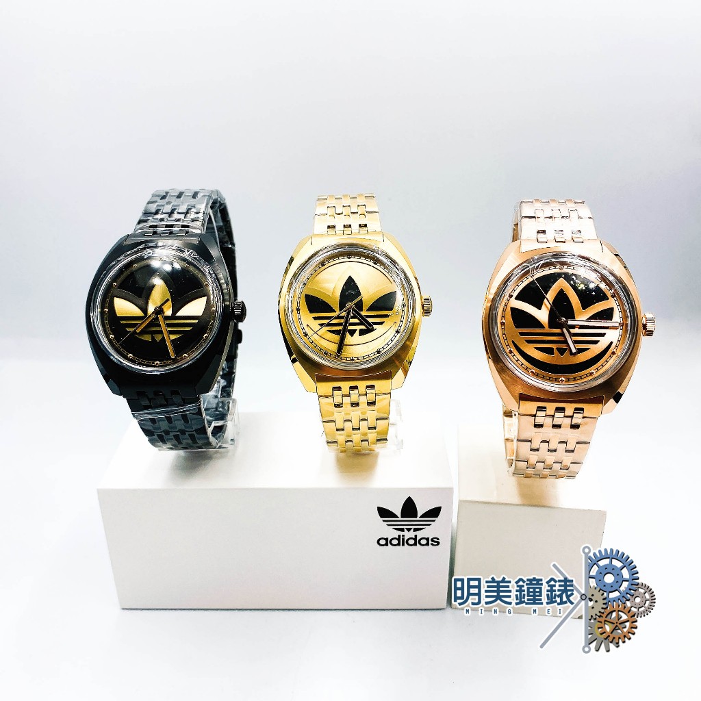 ADIDAS愛迪達/EDITION ONE經典不鏽鋼手錶/AOFH23009玫瑰金23511黑23509金/明美鐘錶眼鏡