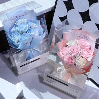 【GIFTME5臺灣出貨】香氛花語透明花束禮盒 情人節 花束 畢業花束 禮物 紀念日 送禮 玫瑰 玫瑰花束 生日 母親節