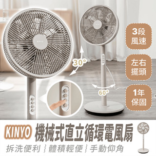 KINYO 機械式直立迴圈電風扇 12吋【484小舖】電風扇 循環扇 直立風扇 靜音風扇 風扇 循環立扇 渦流空氣循環扇