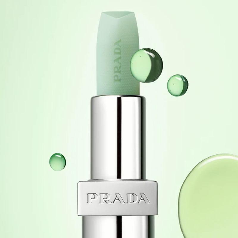 新光購入《全新轉售》 Prada潤唇膏 藍色護唇膏 變色唇膏 綠色護唇膏