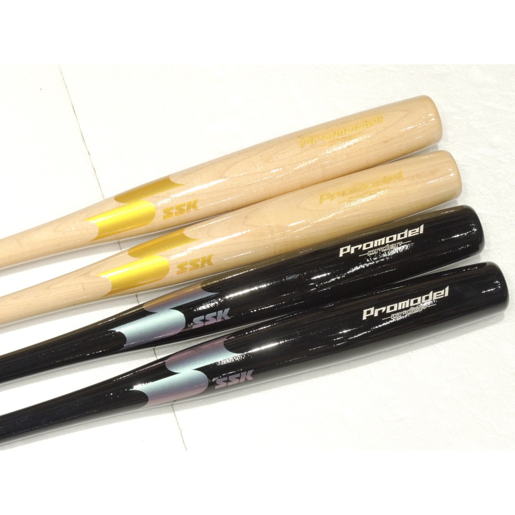 日本品牌 SSK 頂級北美硬楓木 有挖頭，實木兩種 魚雷壘球棒 魚雷棒 原木色，黑色