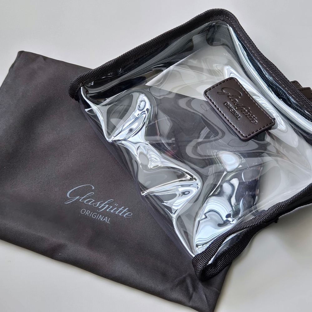 正品-Glashutte Original 格拉蘇蒂原創 透明收納包
