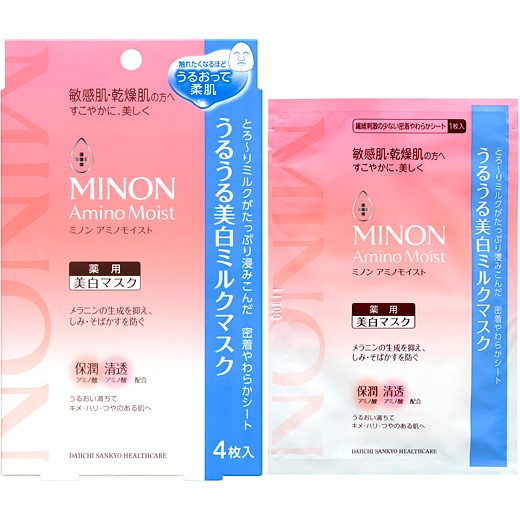 日本直郵 MINON蜜濃 保濕美白面膜 4片