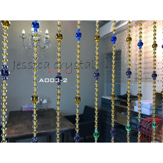 潔西卡水晶中和區 手工珠簾 氣質古典水晶珠簾手工製作 尺寸訂製 五行水晶珠簾 新北市中和區