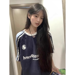 赤道少女 純棉 短袖T恤 短袖上衣 oversize 潮牌衣服 設計感上衣 寬鬆上衣 韓系 夏天衣服 上衣女